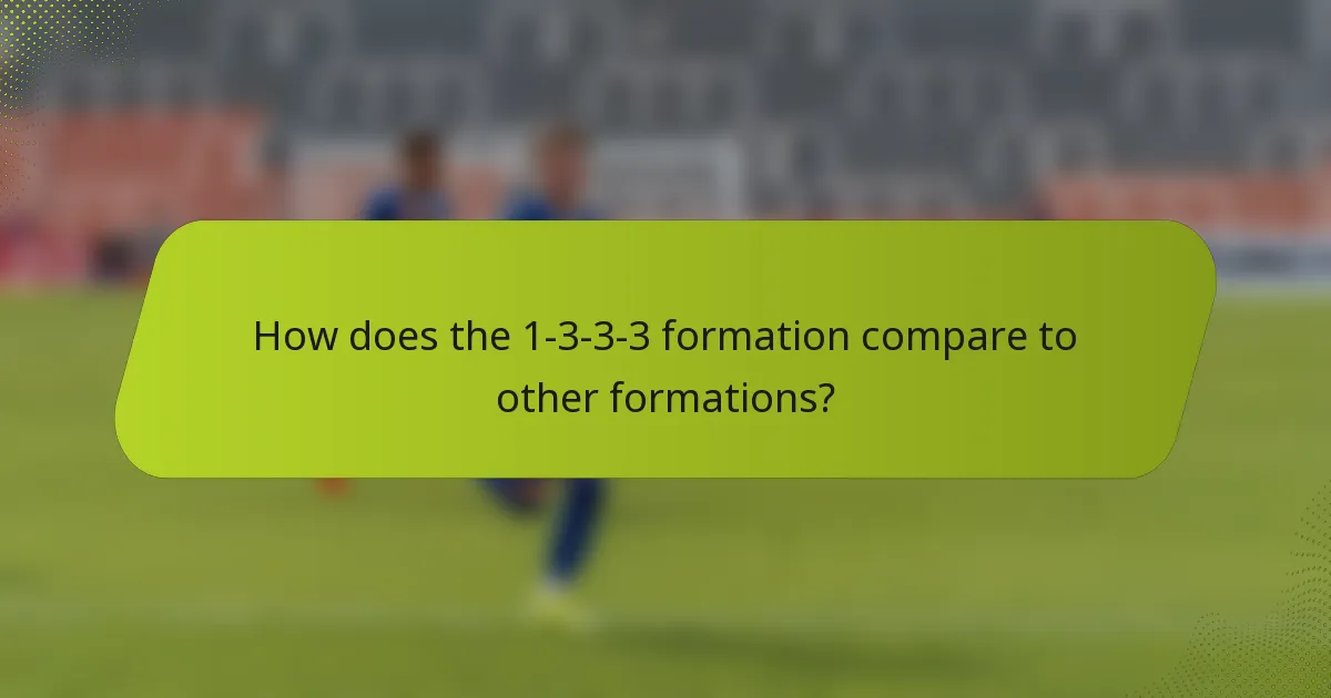 How does the 1-3-3-3 formation compare to other formations?