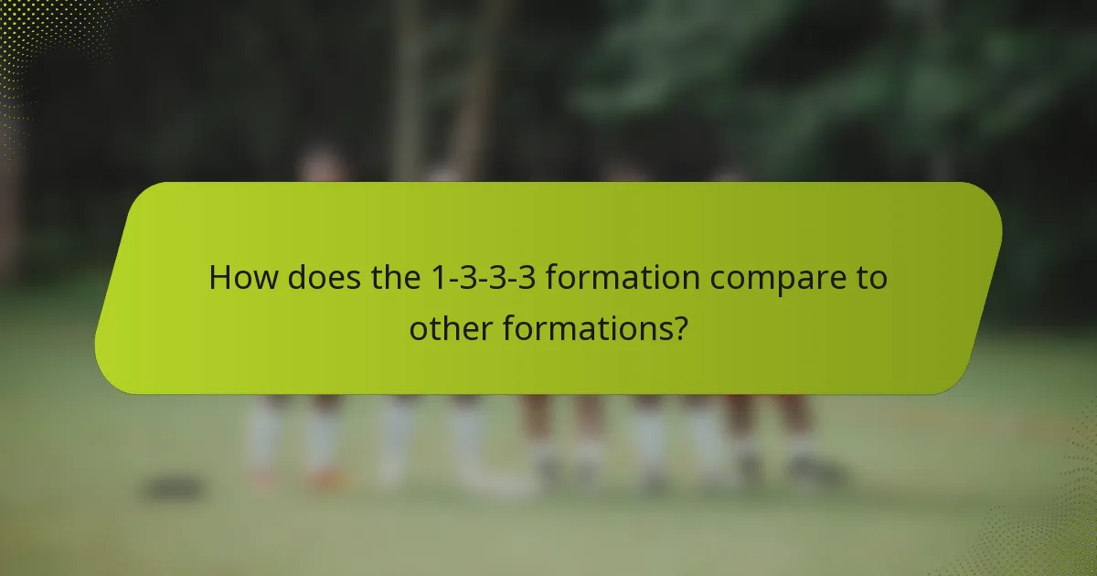 How does the 1-3-3-3 formation compare to other formations?