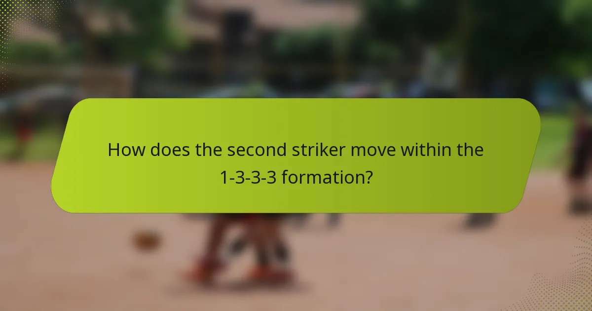 How does the second striker move within the 1-3-3-3 formation?
