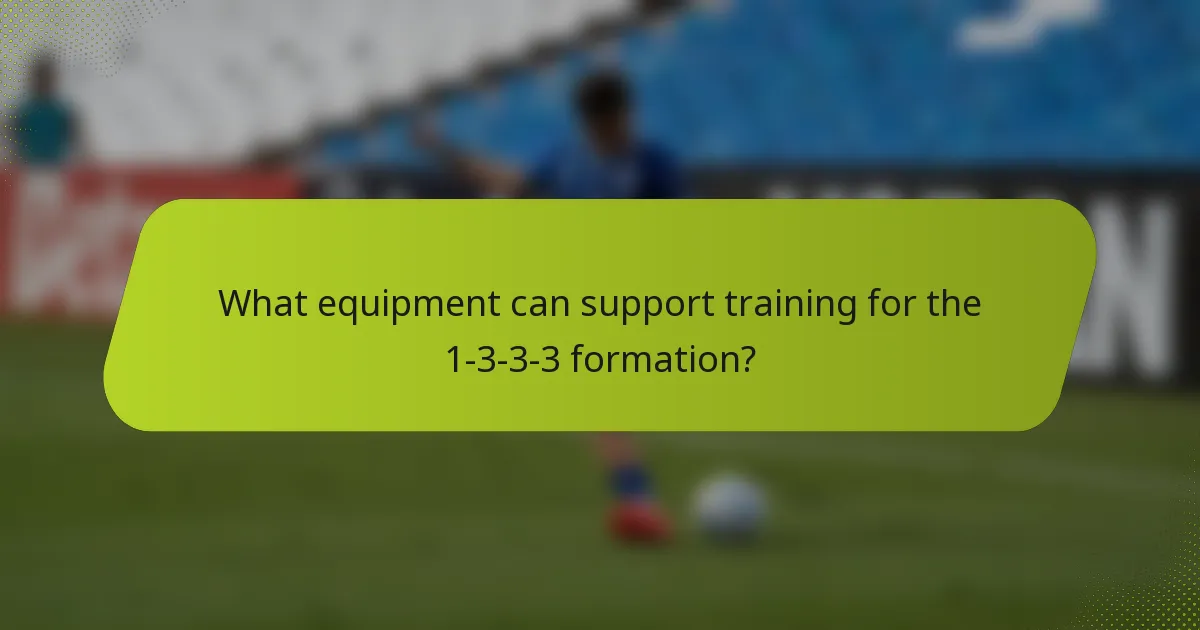 What equipment can support training for the 1-3-3-3 formation?